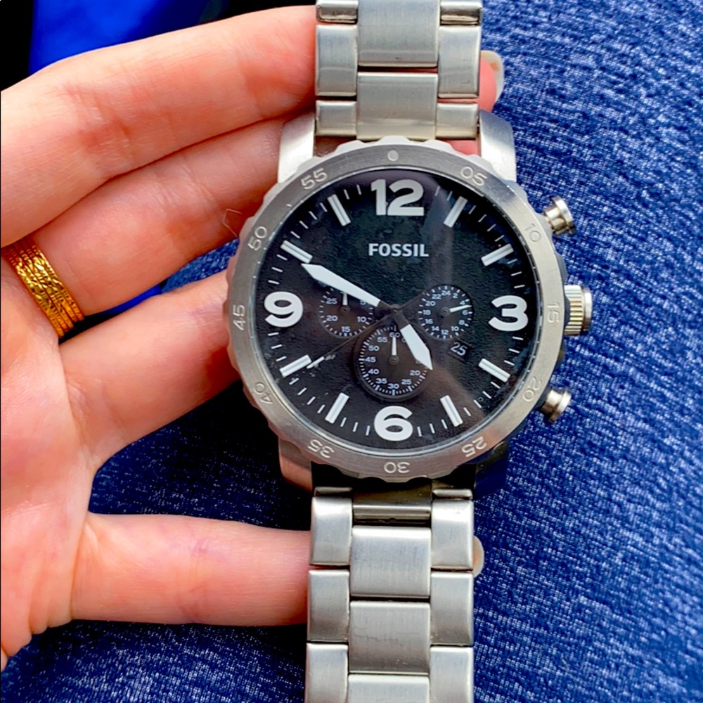 Men’s Silver fossil watch